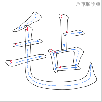 “「毡」的筆順”