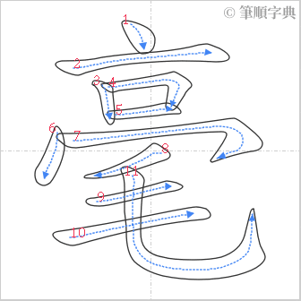 “「毫」的筆順”