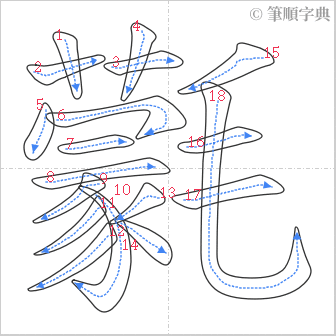 “「氋」的筆順”