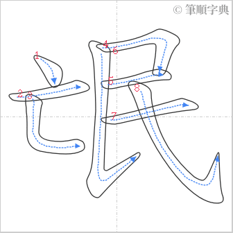 “「氓」的筆順”