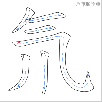 “「氘」的筆順”