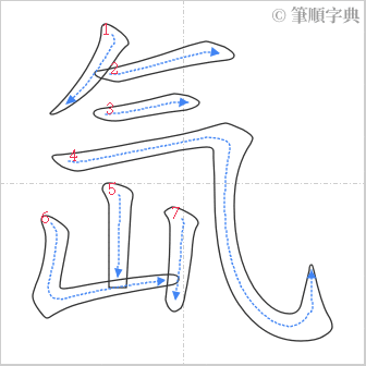 “「氙」的筆順”