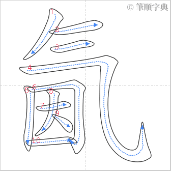 “「氤」的筆順”