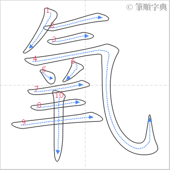 “「氧」的筆順”