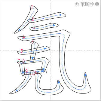 “「氪」的筆順”