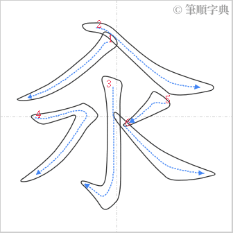 “「汆」的筆順”