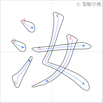 “「汝」的筆順”