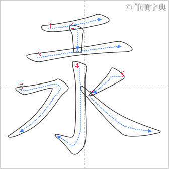 “「汞」的筆順”