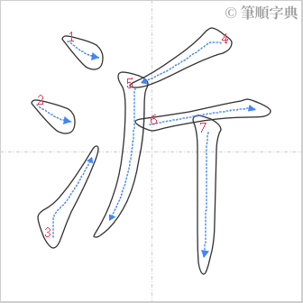 “「沂」的筆順”