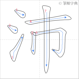 “「沛」的筆順”