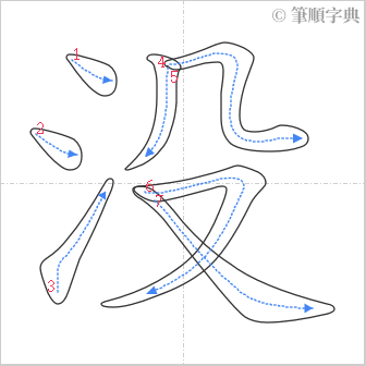 “「没」的筆順”