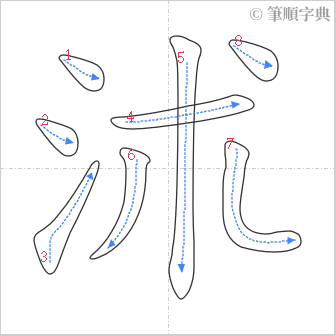 “「沭」的筆順”