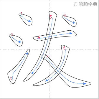 “「沷」的筆順”