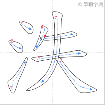 “「泆」的筆順”