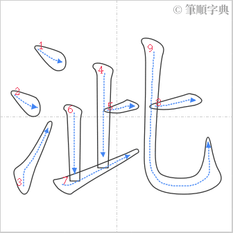 “「泚」的筆順”