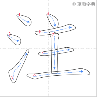 “「注」的筆順”