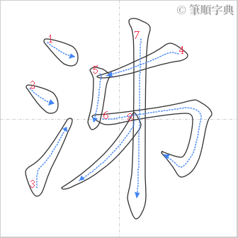 “「泲」的筆順”