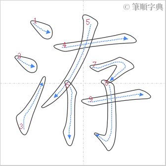 “「洊」的筆順”