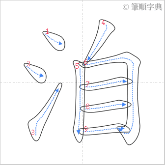 “「洎」的筆順”