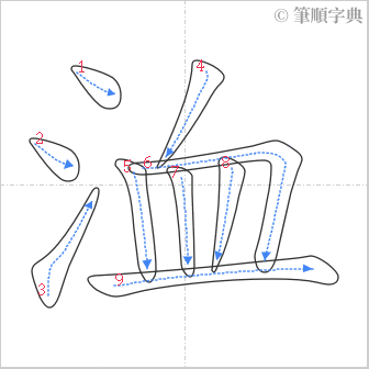 “「洫」的筆順”