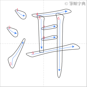 “「洱」的筆順”