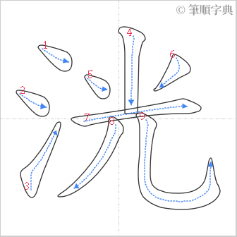 “「洸」的筆順”