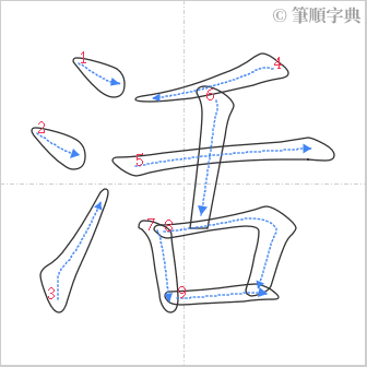 “「活」的筆順”