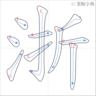 “「浙」的筆順”