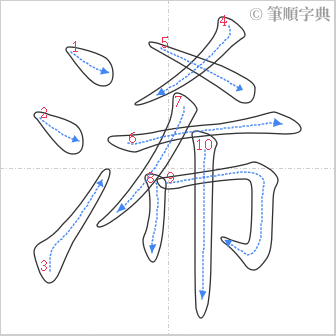 “「浠」的筆順”