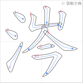 “「涔」的筆順”