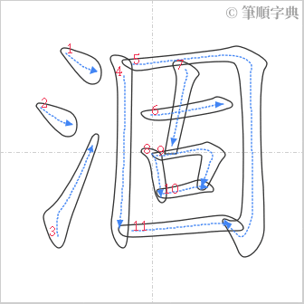 “「涸」的筆順”