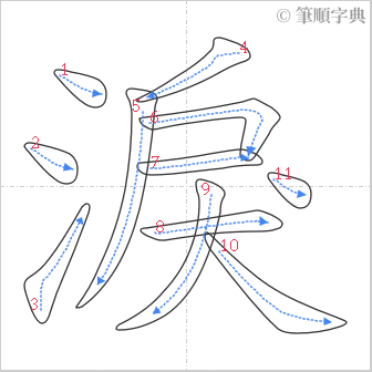 “「淚」的筆順”