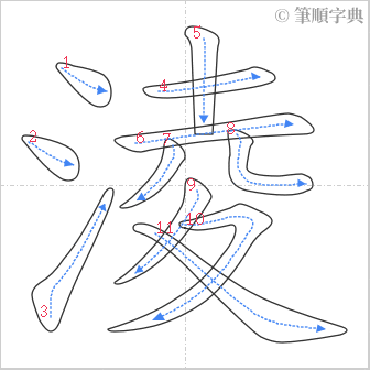 “「淩」的筆順”