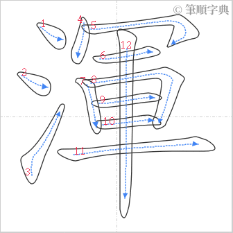 “「渾」的筆順”