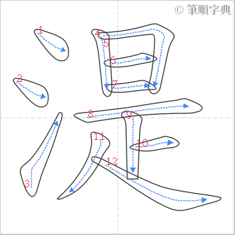 “「湜」的筆順”