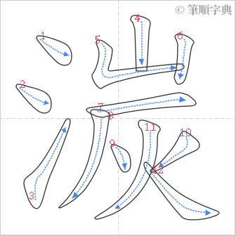 “「湠」的筆順”