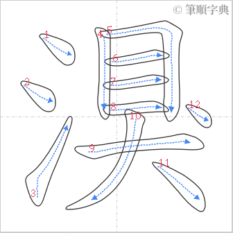 “「湨」的筆順”