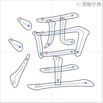 “「湮」的筆順”