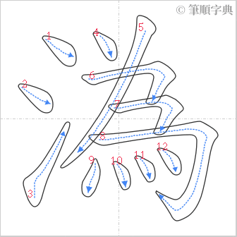 “「溈」的筆順”