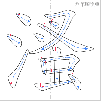 “「溞」的筆順”