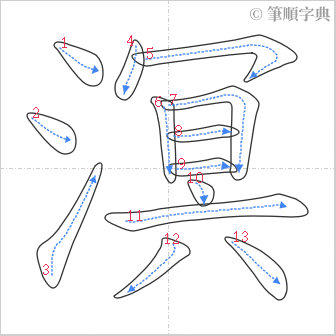 “「溟」的筆順”