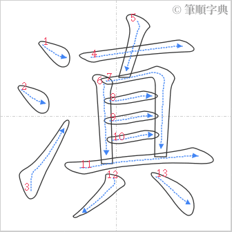 “「滇」的筆順”