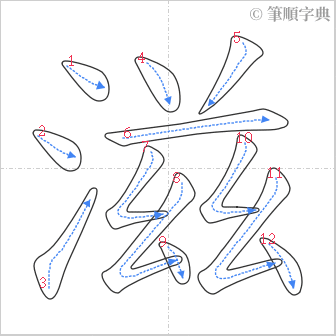 “「滋」的筆順”