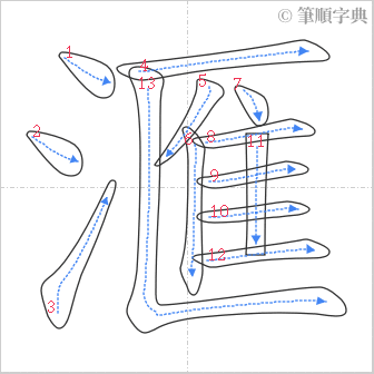 “「滙」的筆順”