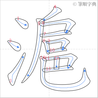 “「滬」的筆順”