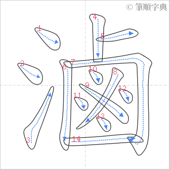 “「滷」的筆順”