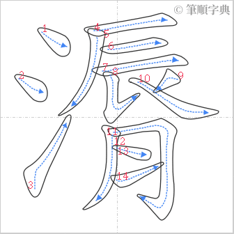 “「漘」的筆順”