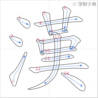 “「漢」的筆順”