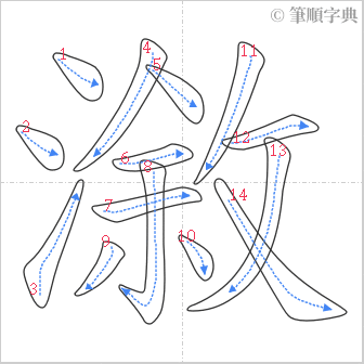 “「漵」的筆順”