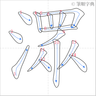 “「潀」的筆順”